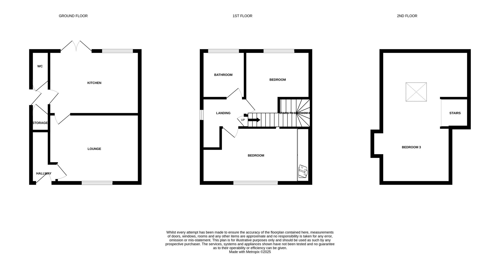 Floorplan of 3 bedroom End Terrace House for sale, St. Michaels Road, Newcastle, Staffordshire, ST5