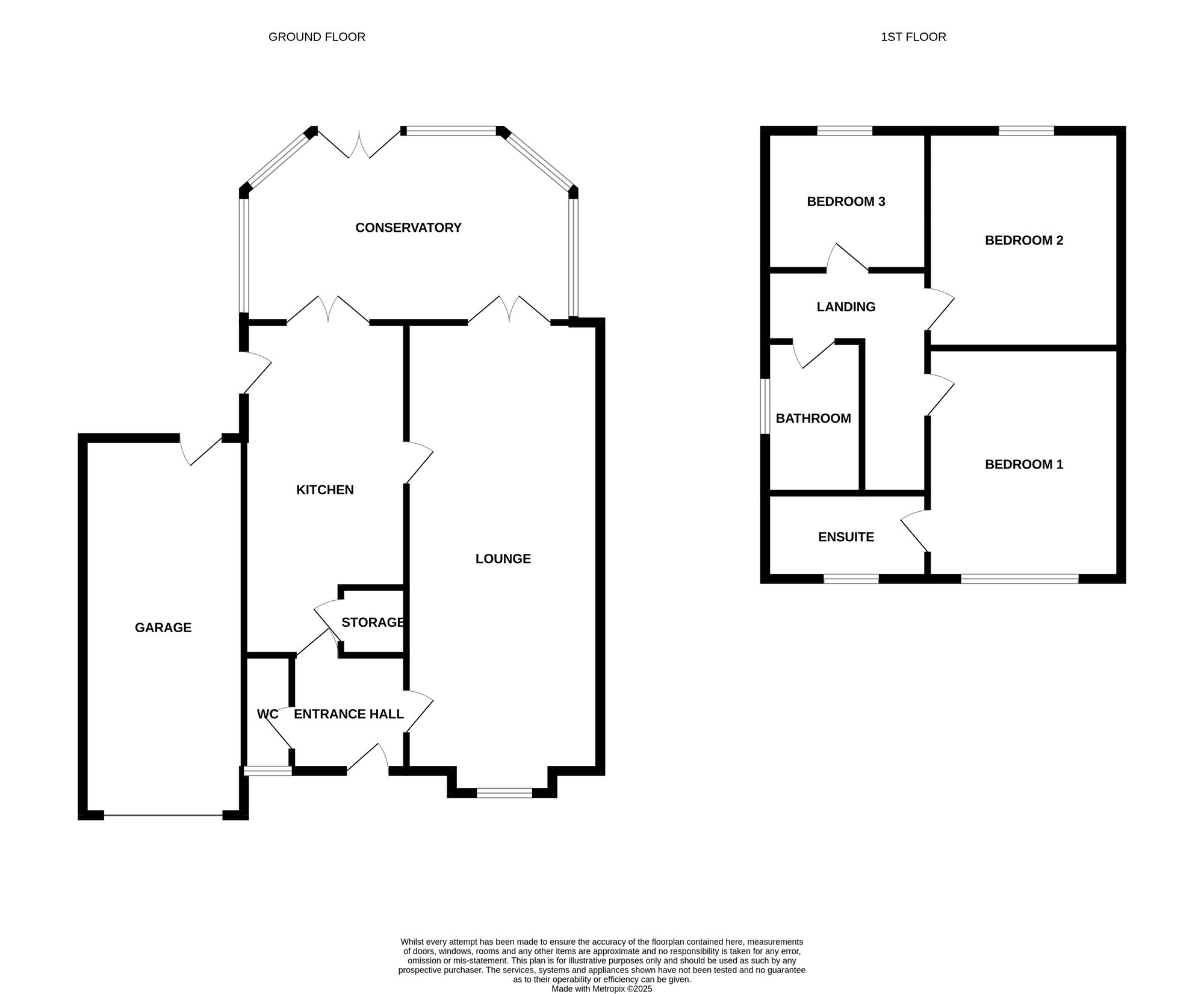 Floorplan of 3 bedroom Detached House for sale, Oakshaw Grove, Stoke-on-Trent, Staffordshire, ST4