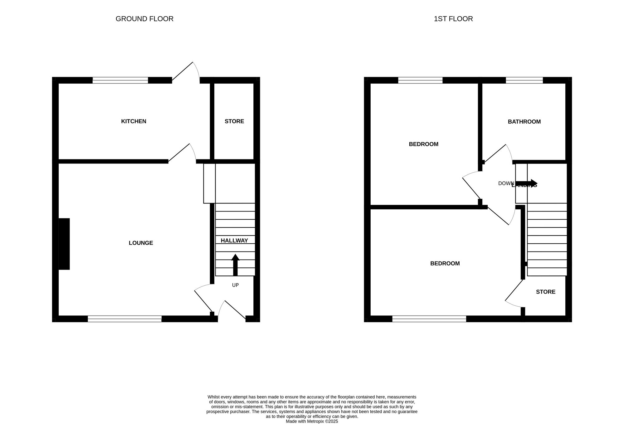 Floorplan of 2 bedroom Semi Detached House for sale, Boulton Street, Newcastle, Staffordshire, ST5