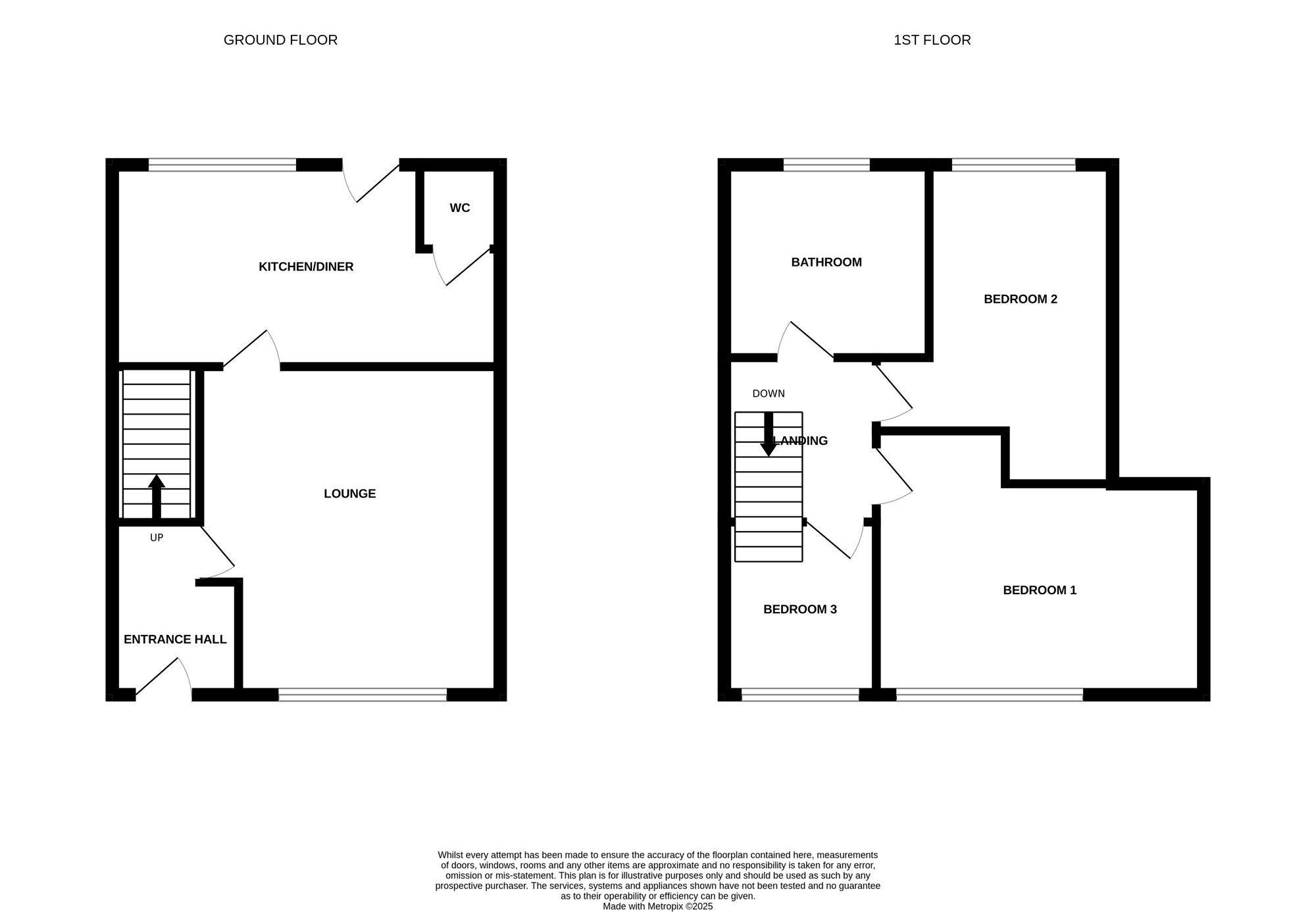 Floorplan of 3 bedroom  House for sale, Honeywall, Stoke-on-Trent, Staffordshire, ST4