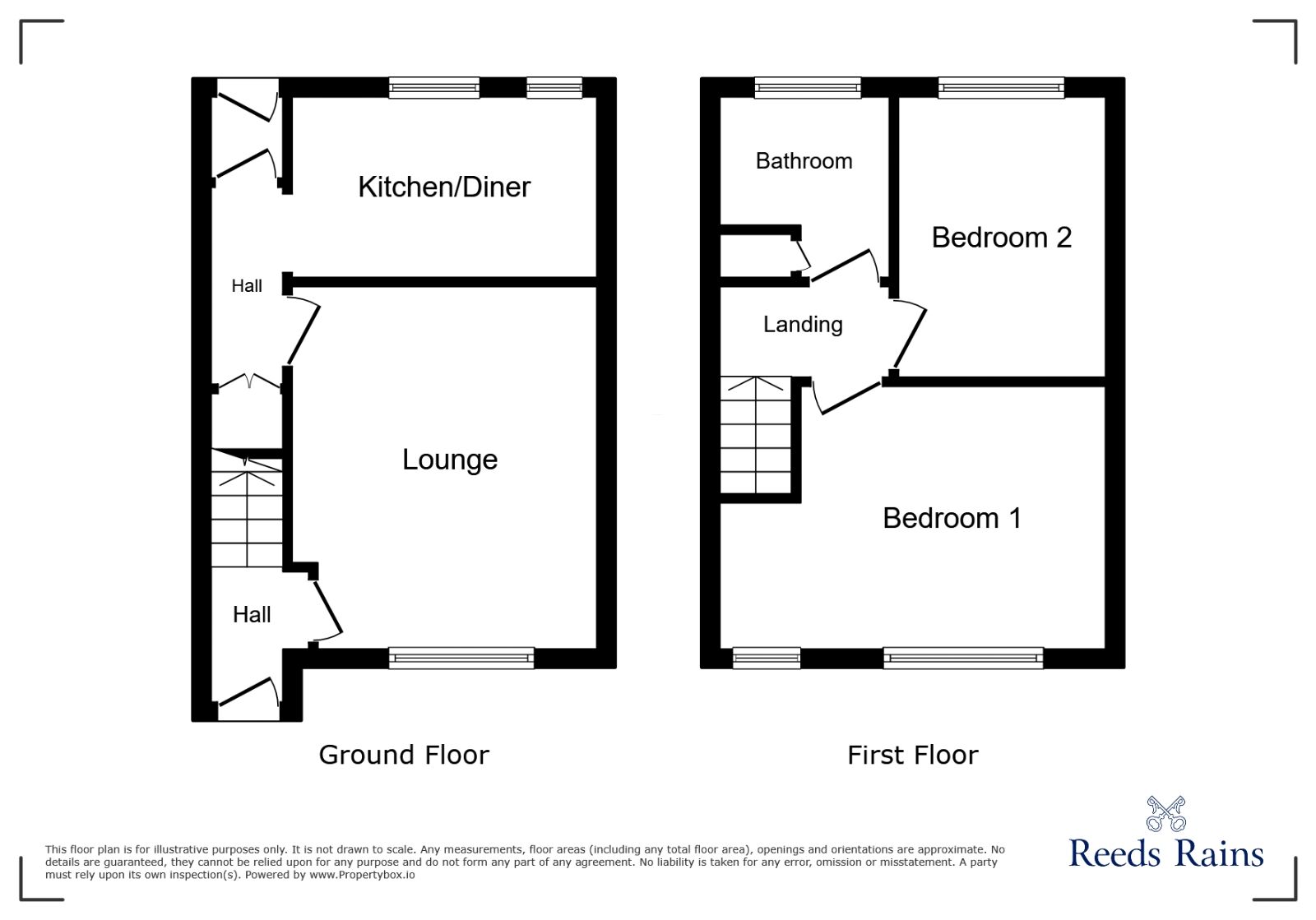 Floorplan of 2 bedroom Mid Terrace House to rent, Oxford Street, Stoke-on-trent, ST4
