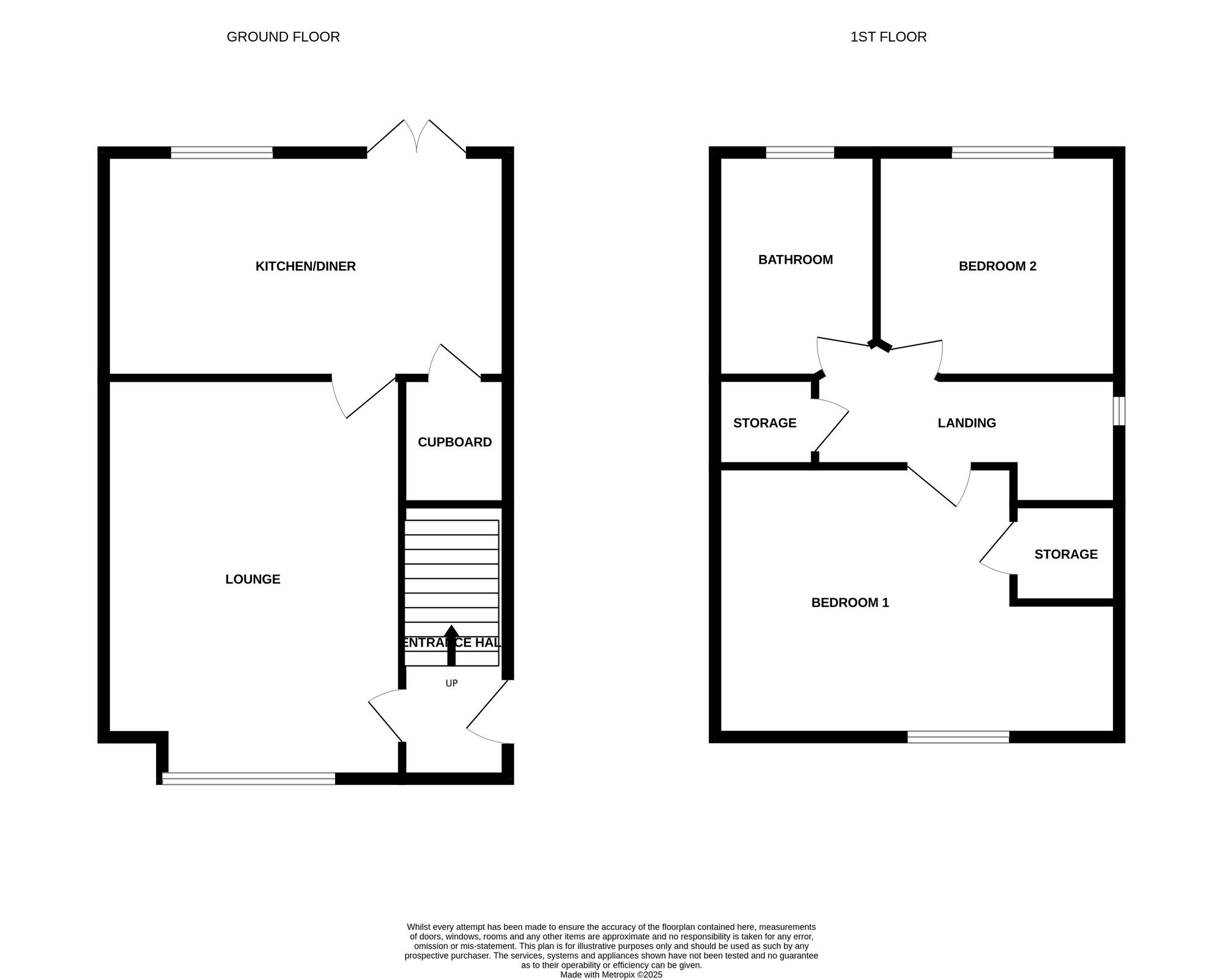 Floorplan of 2 bedroom End Terrace House for sale, Shelburne Street, Stoke-on-Trent, Staffordshire, ST4