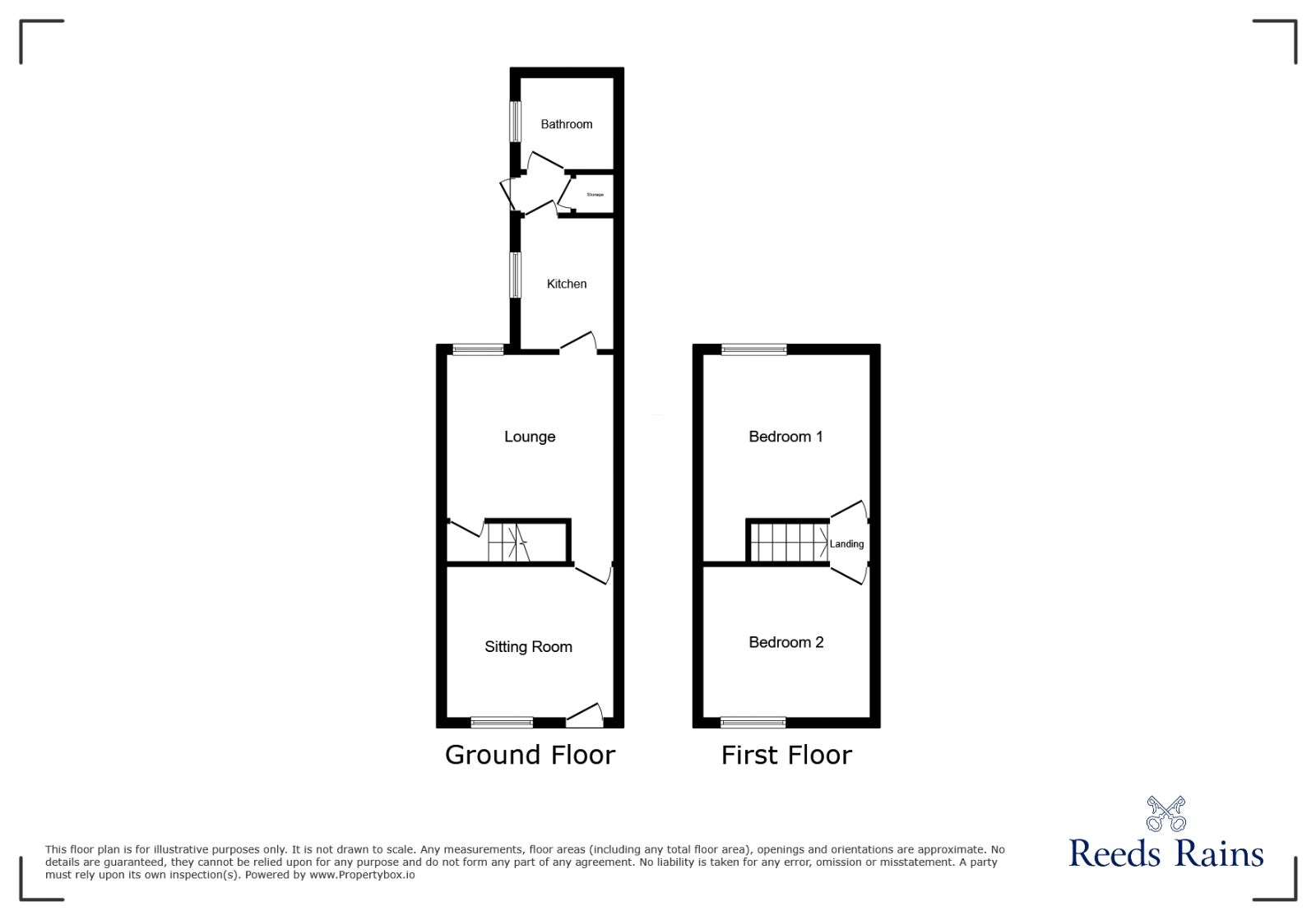 Floorplan of 2 bedroom Mid Terrace House to rent, Greengates Street, Stoke-on-Trent, Staffordshire, ST6