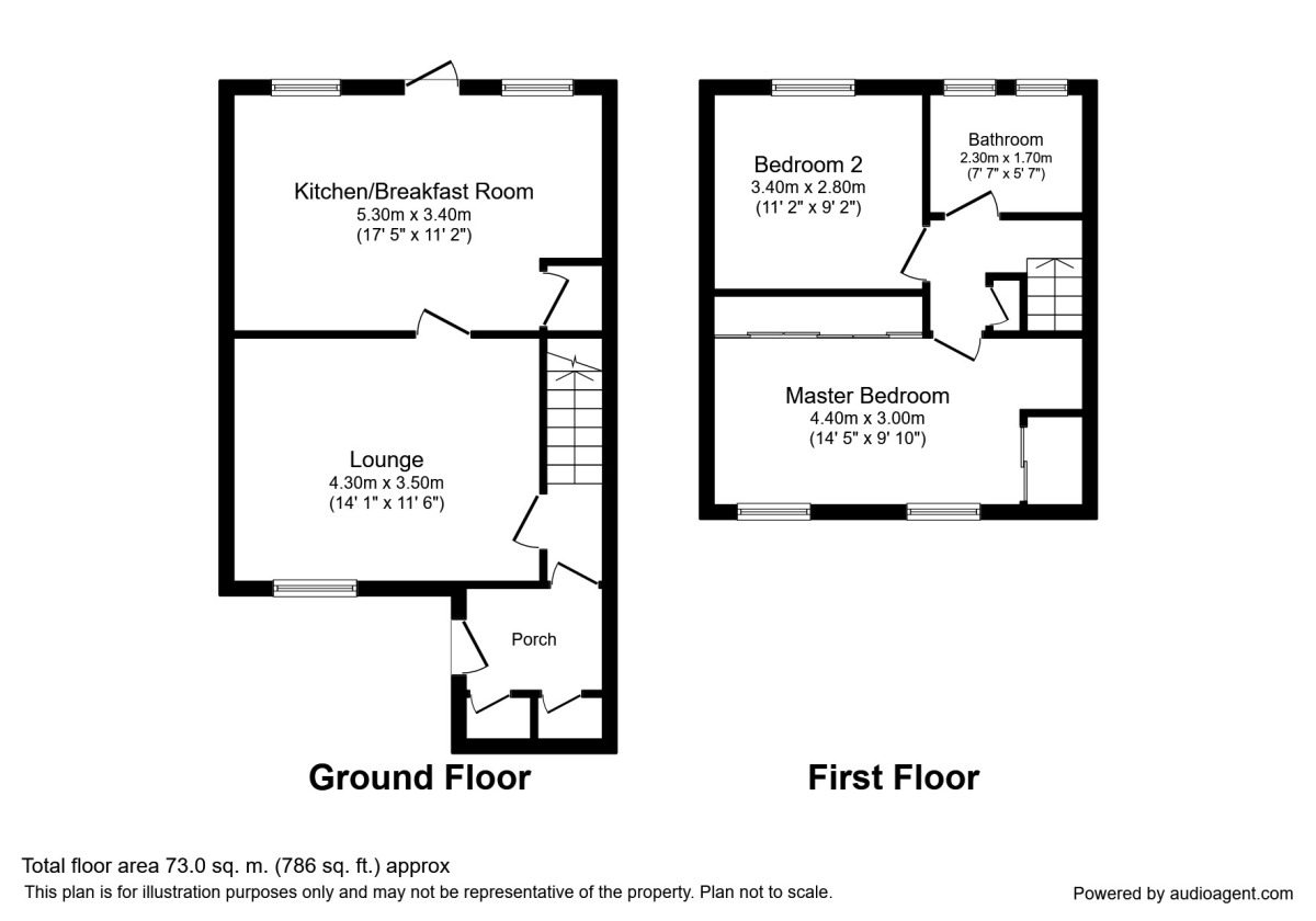 Floorplan of 2 bedroom Semi Detached House for sale, Mayne Street, Stoke-On-Trent, ST4