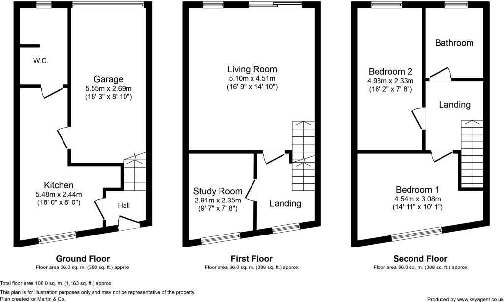 Floorplan of 3 bedroom Mid Terrace House to rent, High Street, May Bank, Staffordshire, ST5
