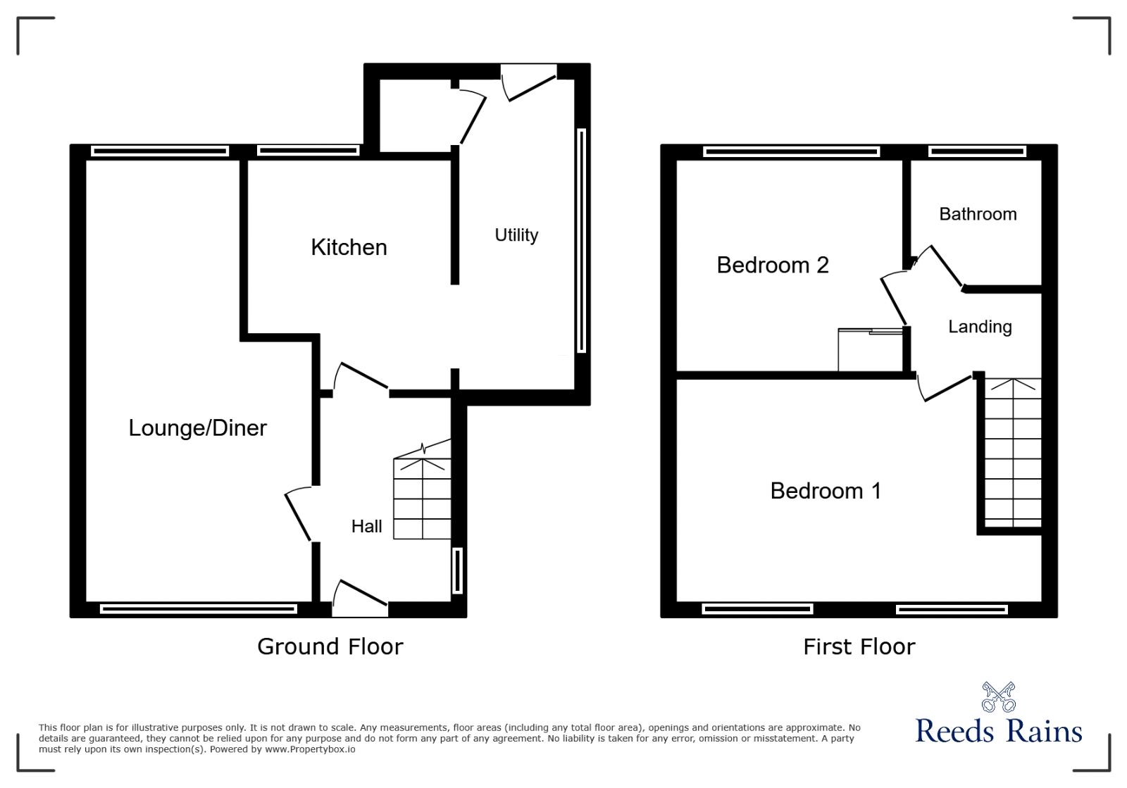 Floorplan of 2 bedroom Semi Detached House for sale, Seabridge Lane, Newcastle, Staffordshire, ST5