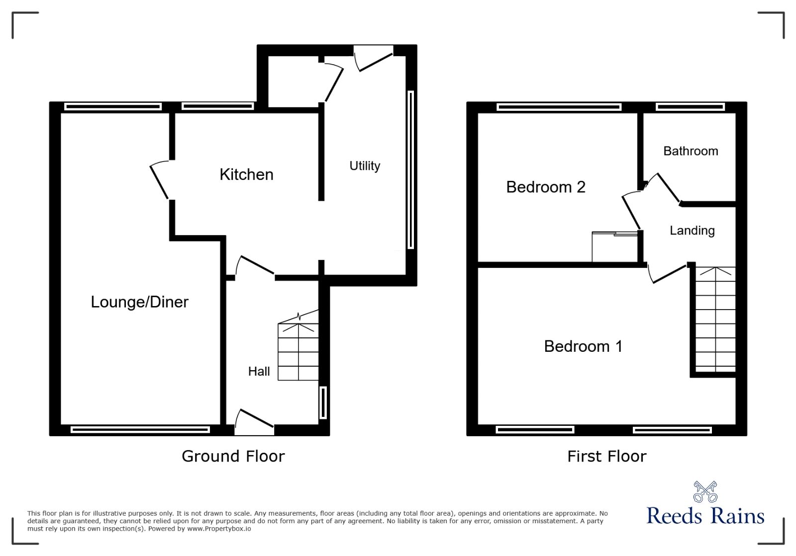Floorplan of 2 bedroom Semi Detached House for sale, Seabridge Lane, Newcastle, Staffordshire, ST5
