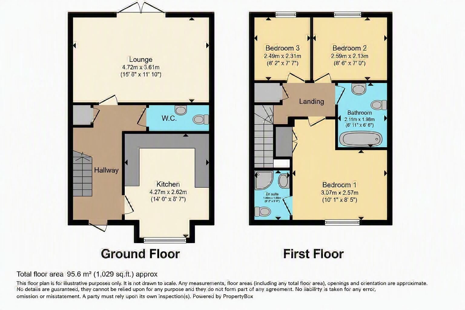 Floorplan of 3 bedroom Semi Detached House for sale, Fell Avenue, Newcastle, Staffordshire, ST5