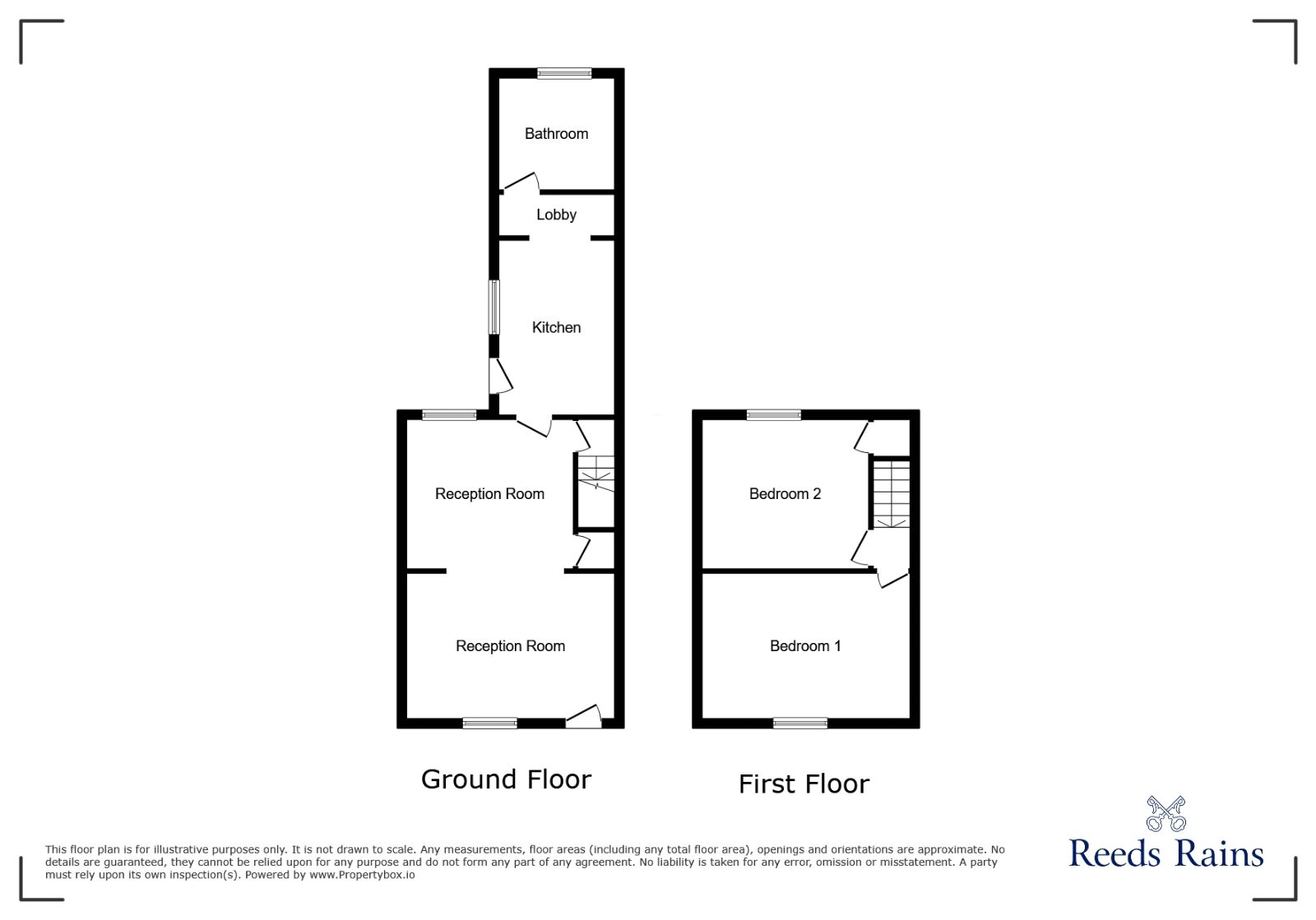 Floorplan of 2 bedroom Mid Terrace House to rent, Benson Street, Stoke-on-Trent, Staffordshire, ST6