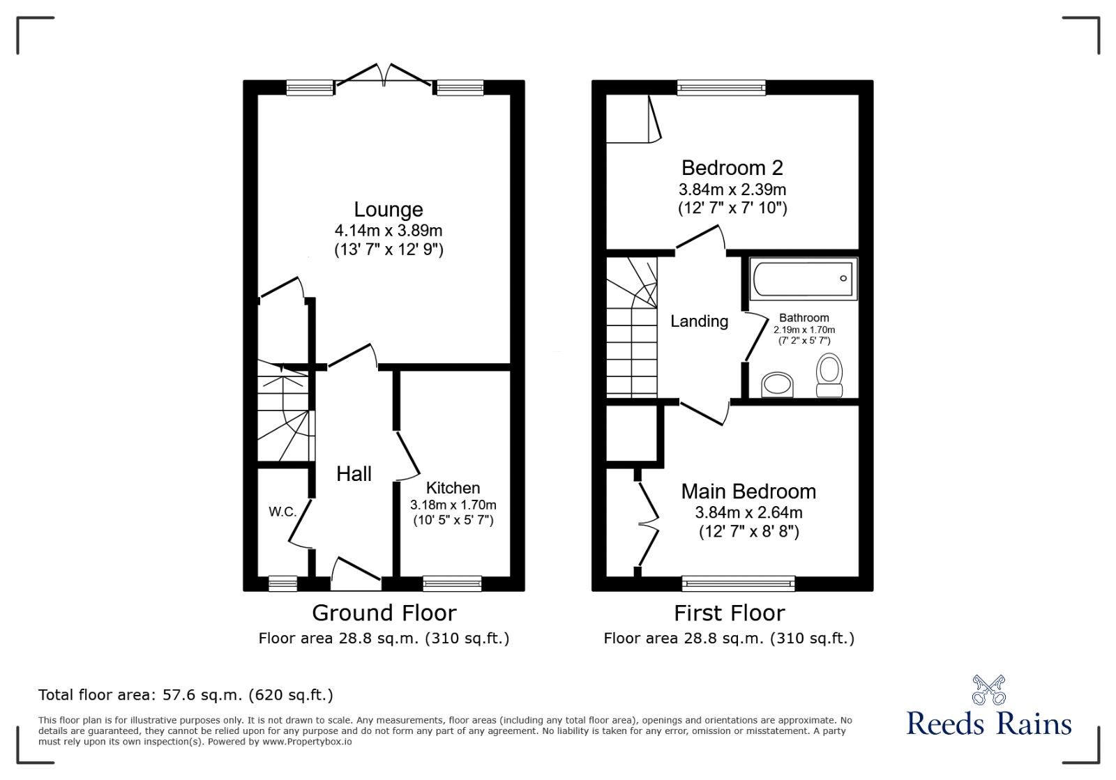 Floorplan of 2 bedroom Mid Terrace House for sale, Canary Grove, Wolstanton, Staffordshire, ST5