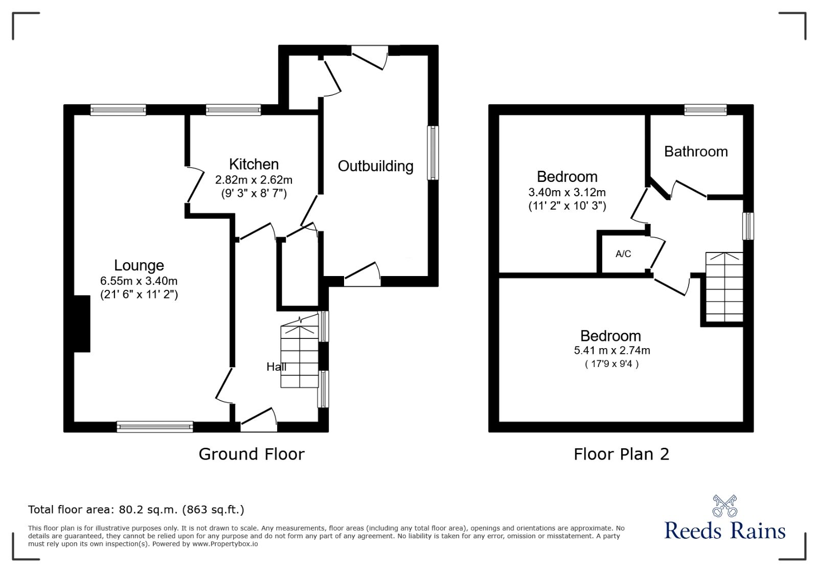 Floorplan of 2 bedroom Semi Detached House to rent, Kentmere Place, Newcastle, Staffordshire, ST5