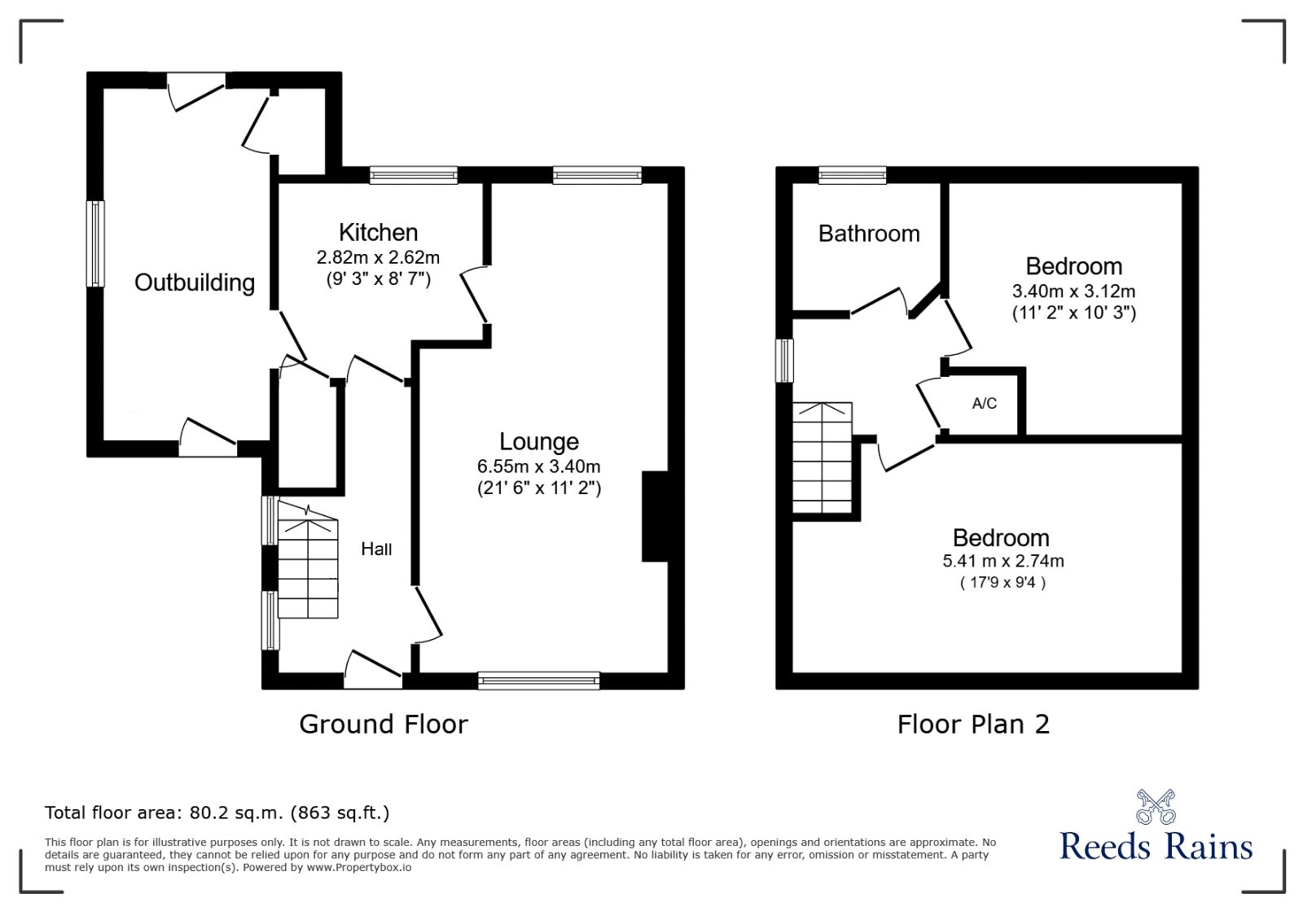 Floorplan of 2 bedroom Semi Detached House to rent, Kentmere Place, Newcastle, Staffordshire, ST5