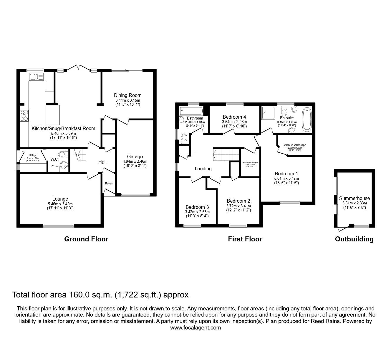 Floorplan of 4 bedroom Detached House for sale, Naples Drive, Newcastle, Staffordshire, ST5