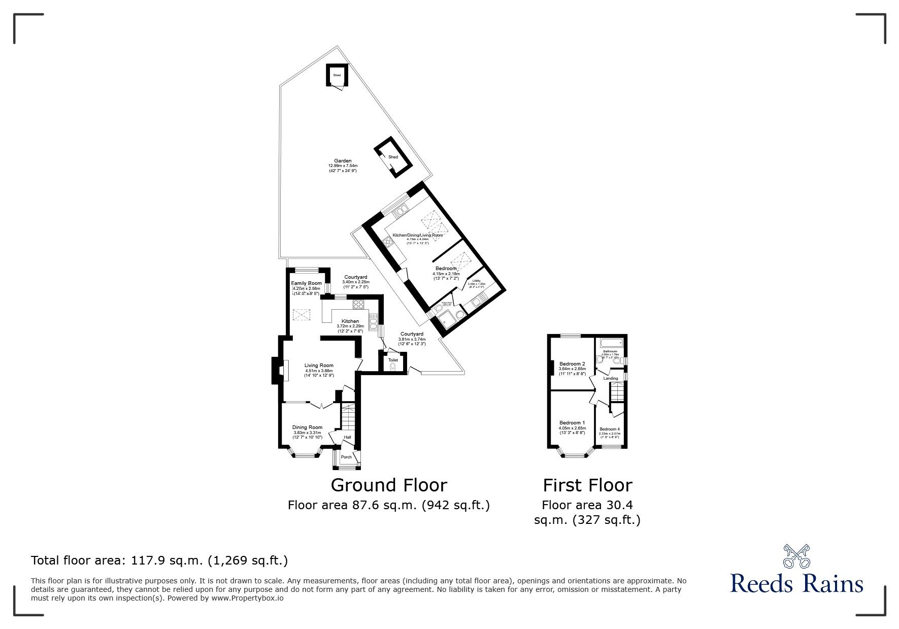 Floorplan of 4 bedroom Semi Detached House for sale, Loring Road, Newcastle, Staffordshire, ST5