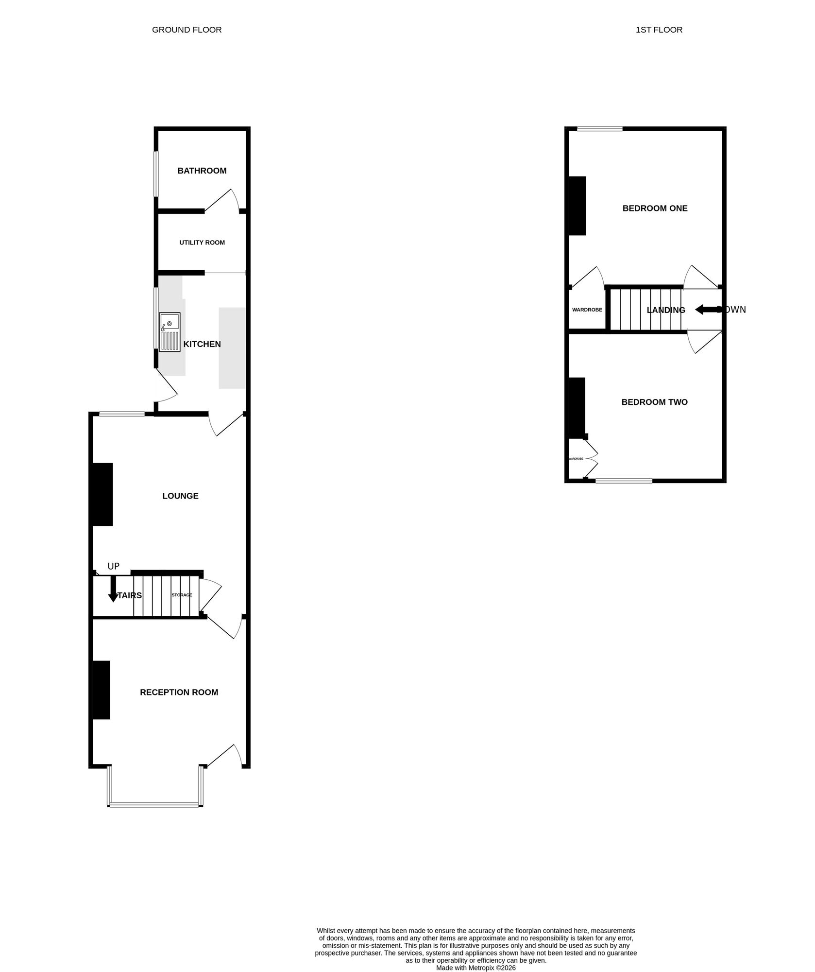 Floorplan of 2 bedroom Mid Terrace House for sale, Oxford Road, Staffordshire, ST5