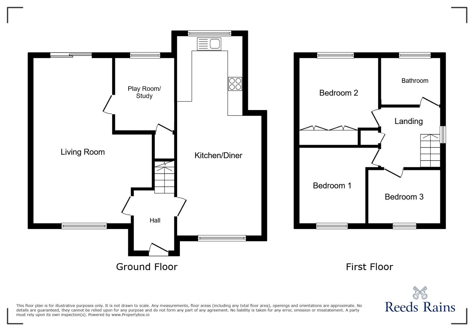 Floorplan of 3 bedroom Semi Detached House for sale, Delaney Drive, Stoke-on-Trent, Staffordshire, ST3
