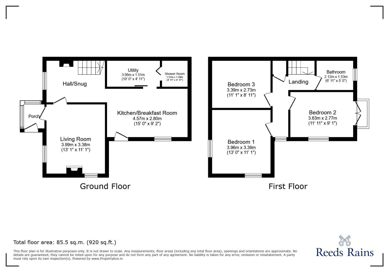 Floorplan of 3 bedroom Semi Detached House to rent, Star & Garter Road, Stoke-on-Trent, Staffordshire, ST3