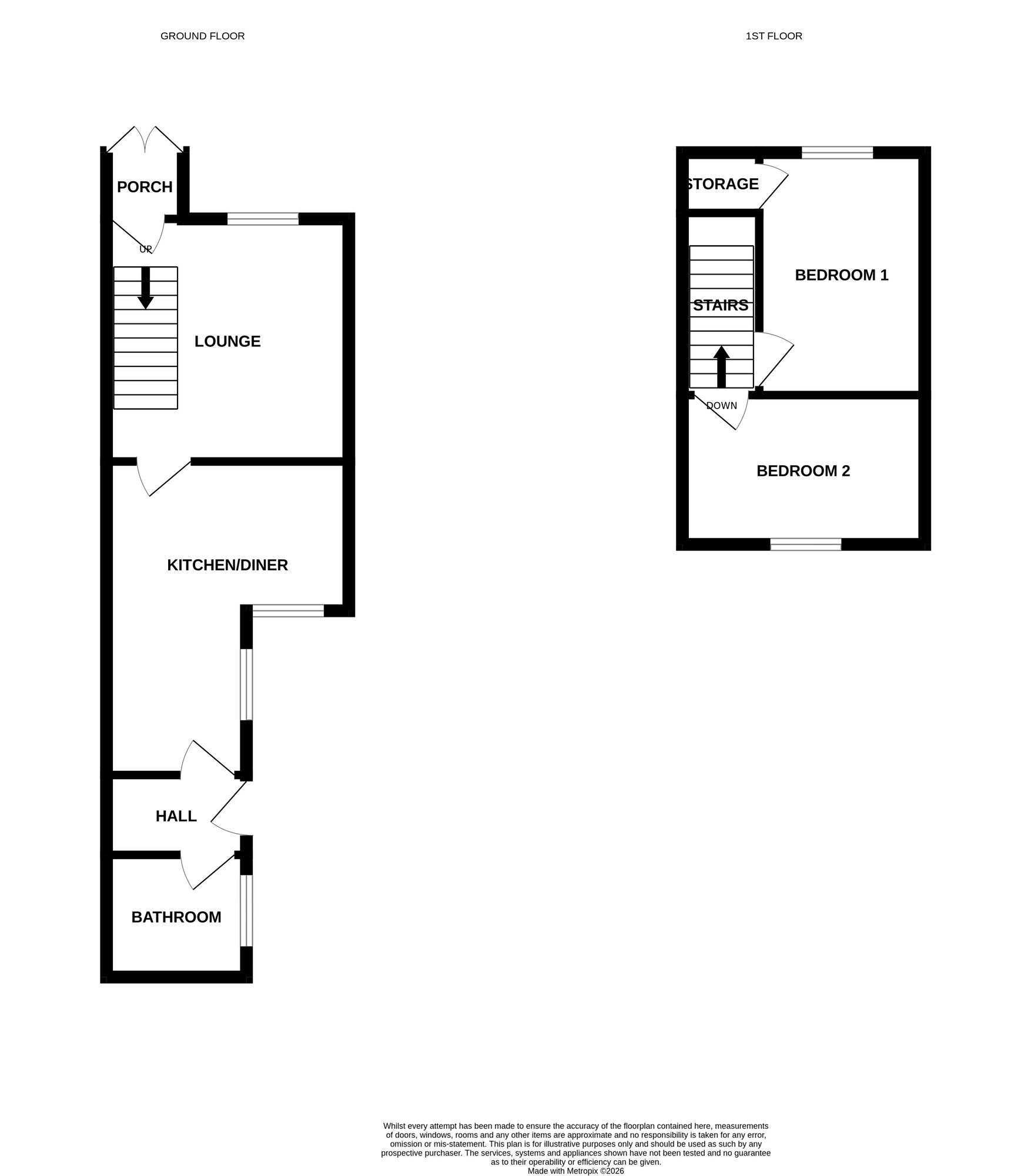 Floorplan of 2 bedroom Mid Terrace House for sale, Mayne Street, Stoke-on-Trent, Staffordshire, ST4