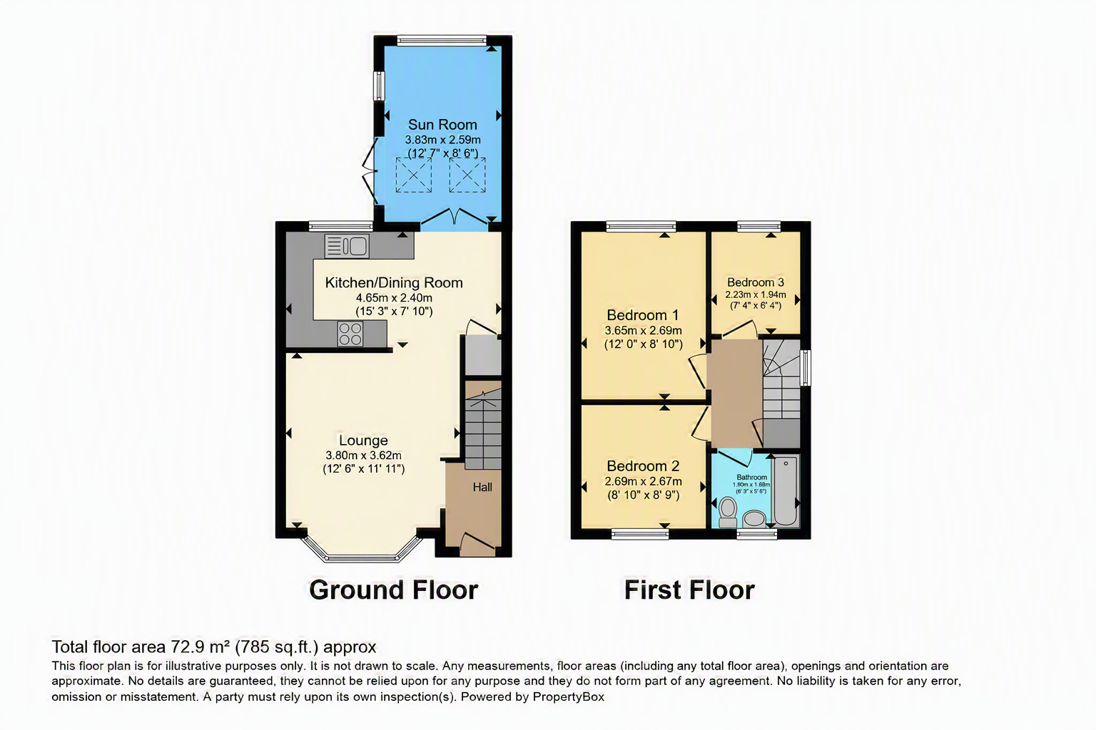 Floorplan of 3 bedroom Detached House for sale, Gedney Grove, Newcastle, Staffordshire, ST5