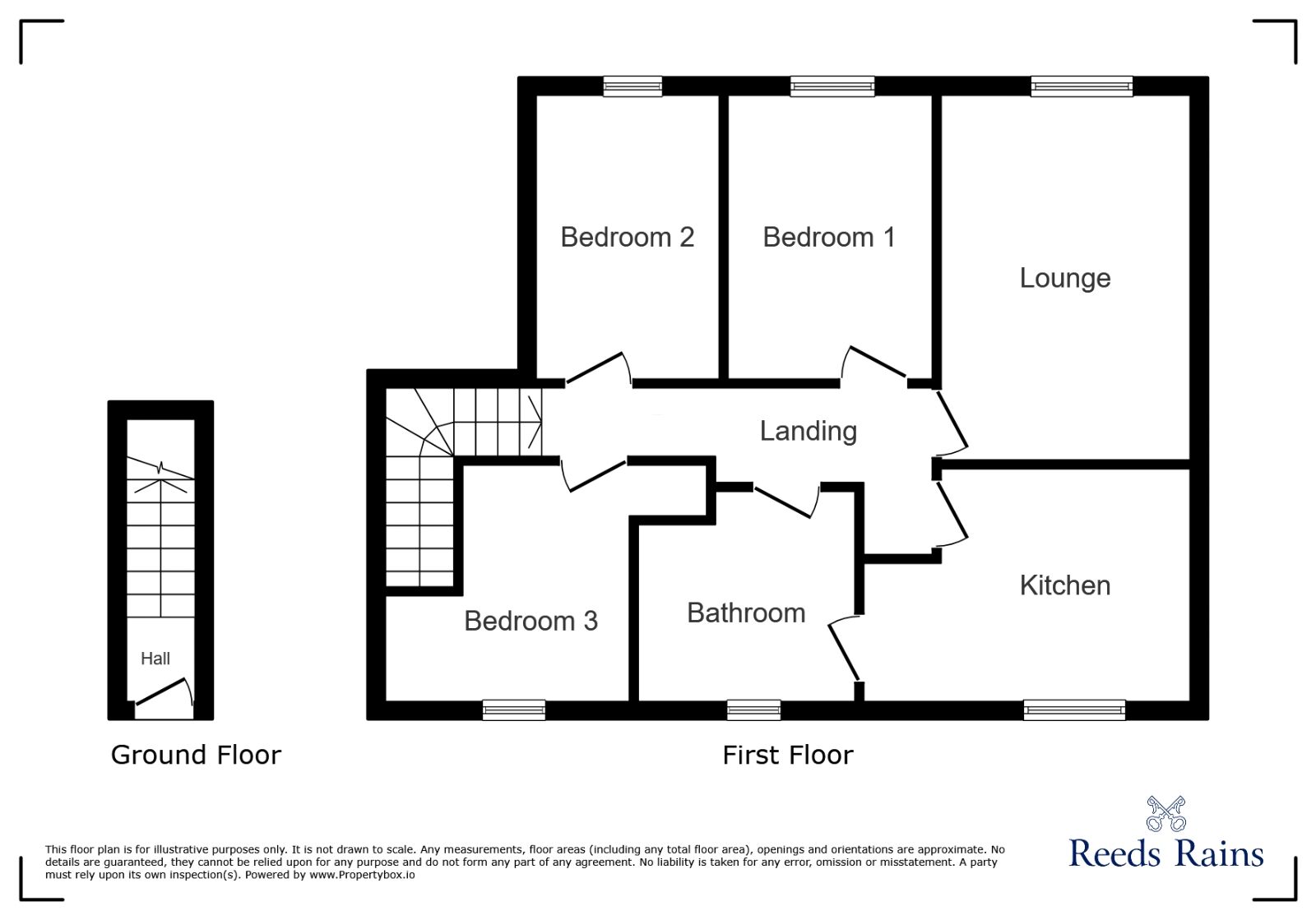 Floorplan of 3 bedroom Flat to rent, Prospect Terrace, Newcastle, Staffordshire, ST5