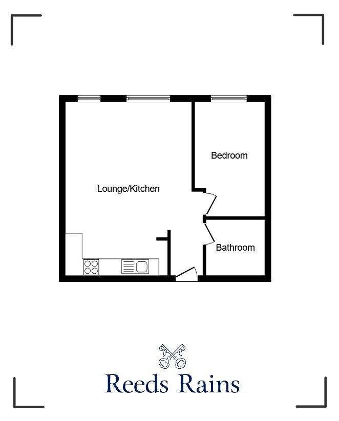 Floorplan of 1 bedroom Flat to rent, Gordon Street, Newcastle, Staffordshire, ST5