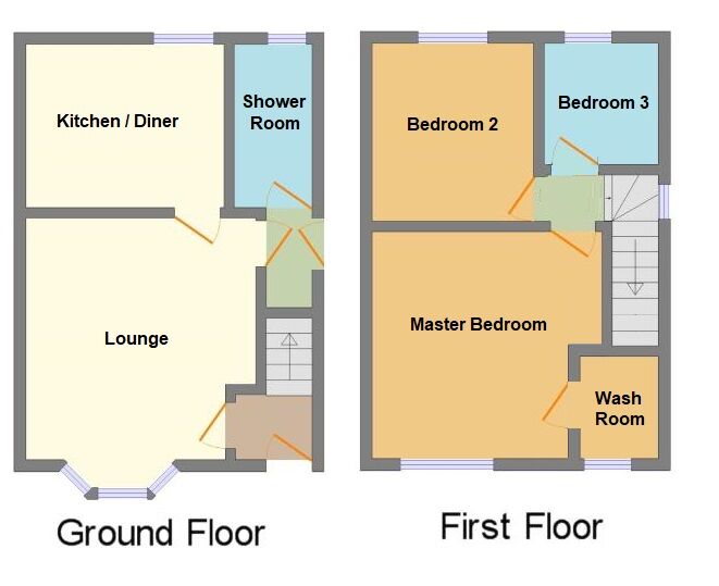 Floorplan of 3 bedroom Semi Detached House to rent, Lodge Road, Stoke-On-Trent, ST4