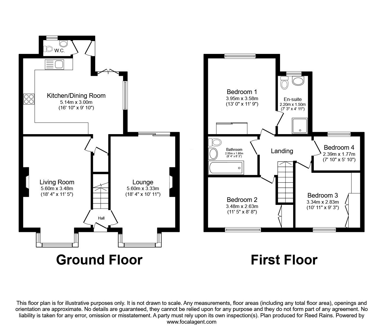 Floorplan of 4 bedroom Detached House for sale, Parkside, Madeley, Staffordshire, CW3