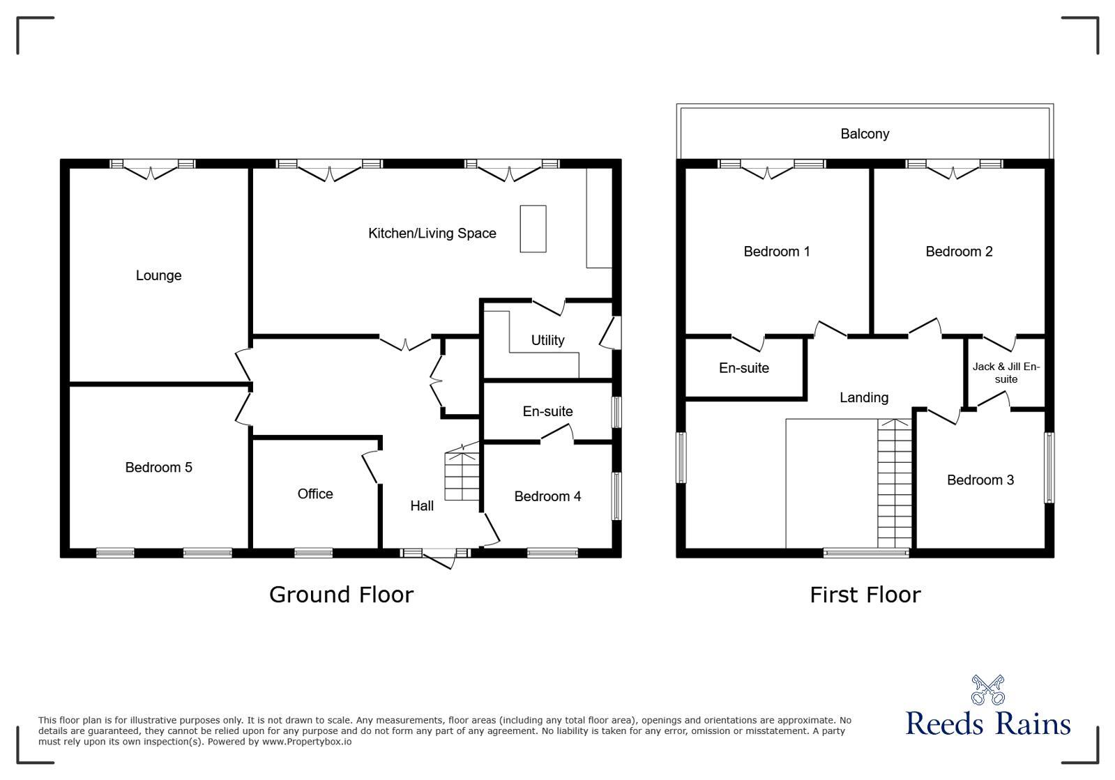 Floorplan of 5 bedroom Detached House for sale, Seabridge Lane, Newcastle, Staffordshire, ST5