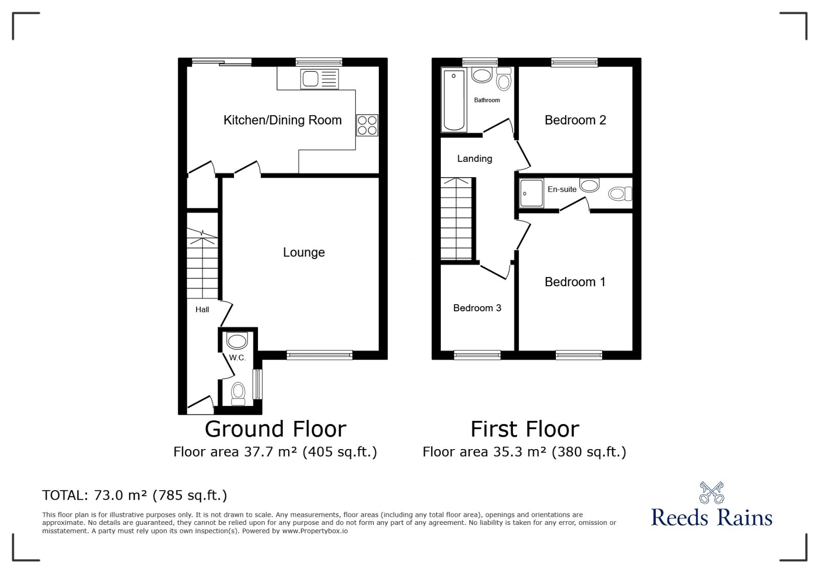 Floorplan of 3 bedroom Detached House for sale, Willard Close, Newcastle, Staffordshire, ST5