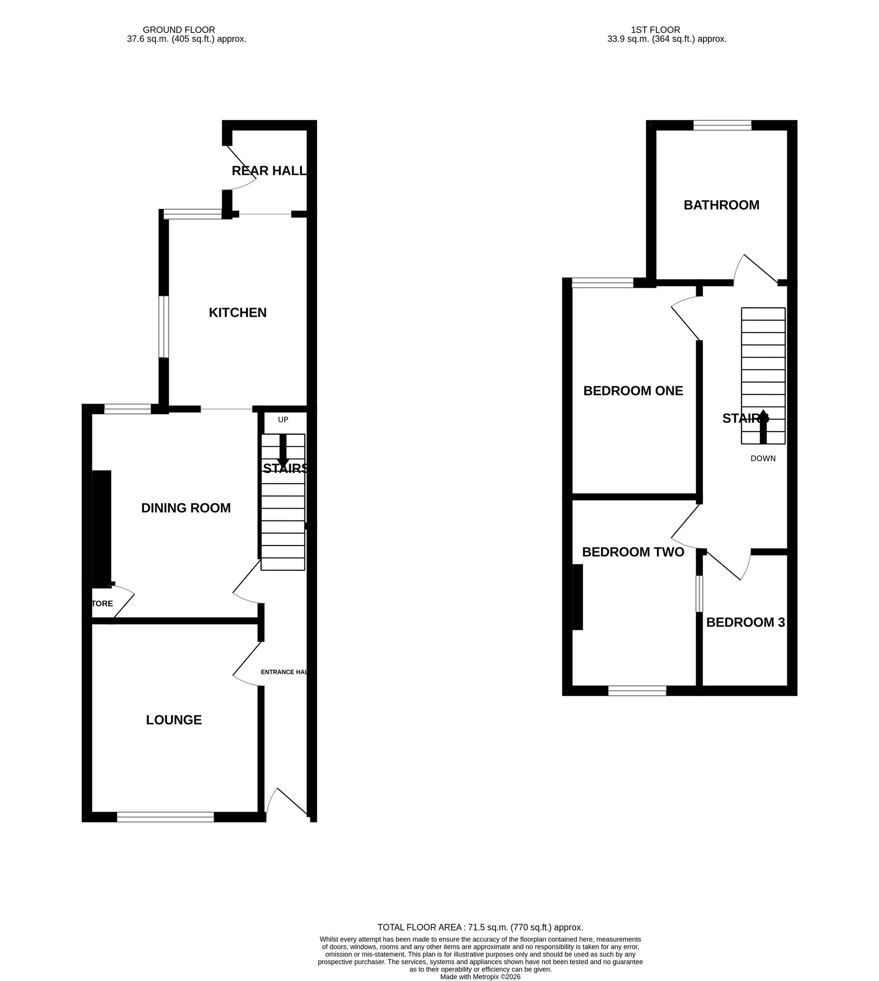 Floorplan of 3 bedroom Mid Terrace House for sale, Well Street, Newcastle, Staffordshire, ST5