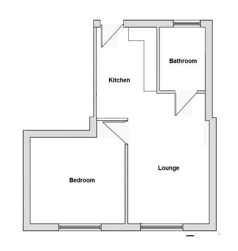 Floorplan of 1 bedroom Flat to rent, Gloucester Grange, Newcastle, Staffordshire, ST5