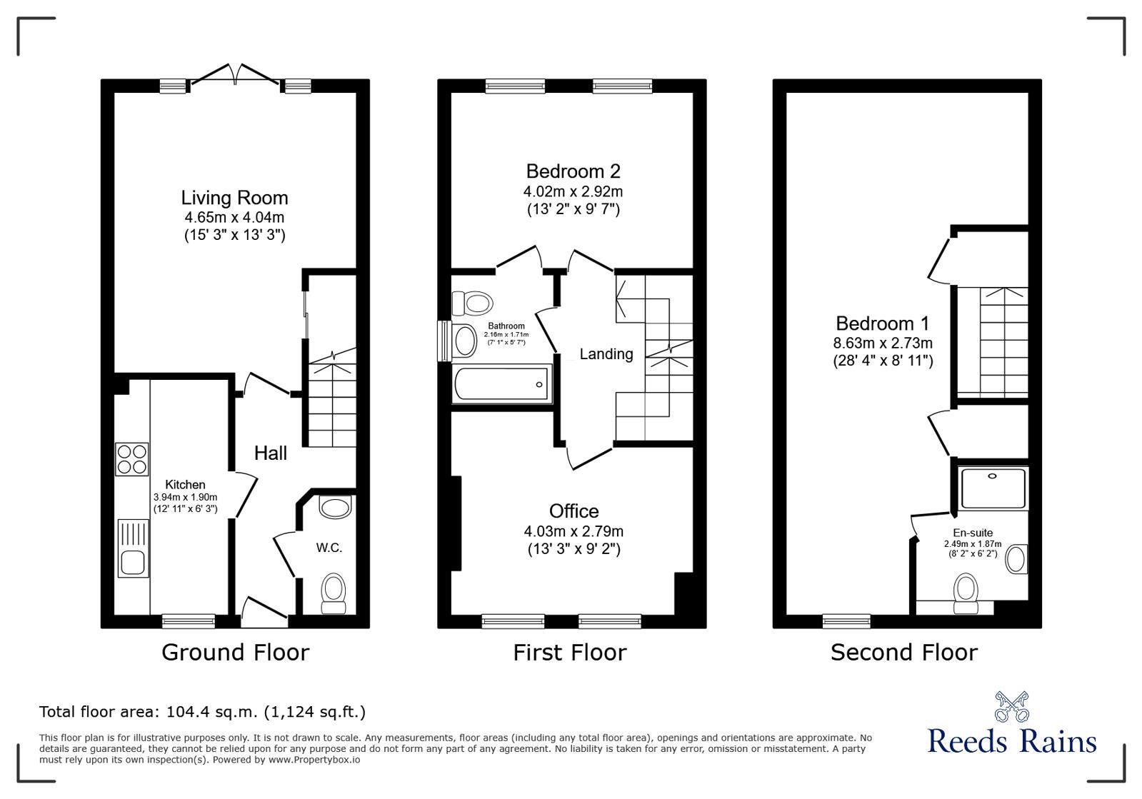 Floorplan of 3 bedroom Semi Detached House for sale, Pembrey Drive, Stoke-on-Trent, Staffordshire, ST4