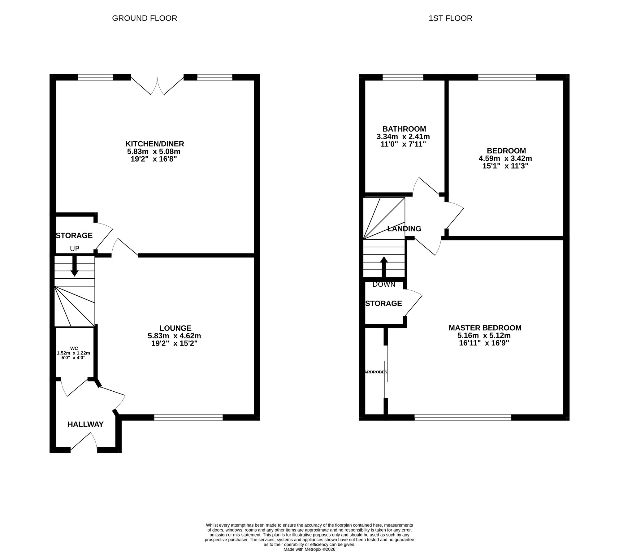 Floorplan of 2 bedroom Semi Detached House for sale, Navigation Way, Newcastle, Staffordshire, ST5