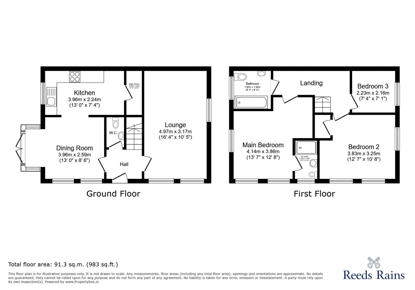 Floorplan of 3 bedroom Semi Detached House for sale, Junction Crescent, Newcastle, Staffordshire, ST5