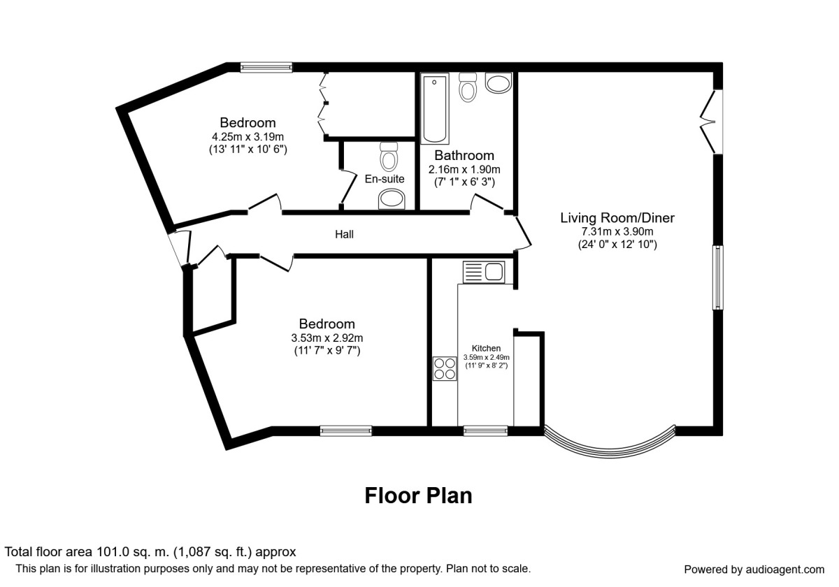Floorplan of 2 bedroom Flat to rent, Blakemere Drive, Northwich, Cheshire, CW9