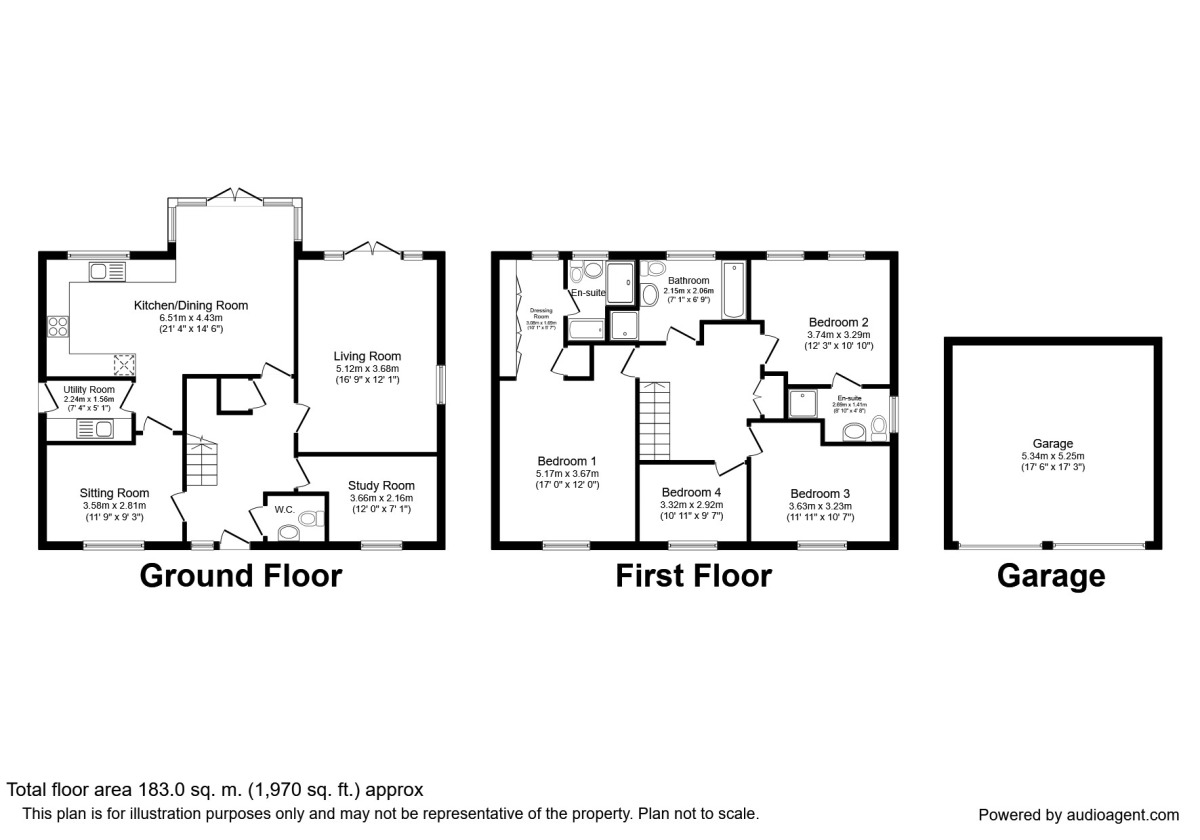 Floorplan of 4 bedroom Detached House to rent, Brooke Avenue, Northwich, Cheshire, CW8