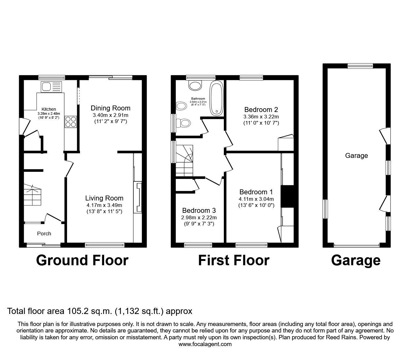Floorplan of 3 bedroom Semi Detached House for sale, Moss Lane, Cuddington, Cheshire, CW8