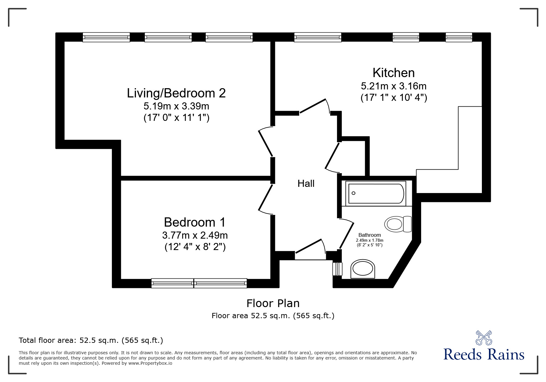 Floorplan of 2 bedroom  Flat to rent, Hamnett Court, Birchwood, Warrington, WA3