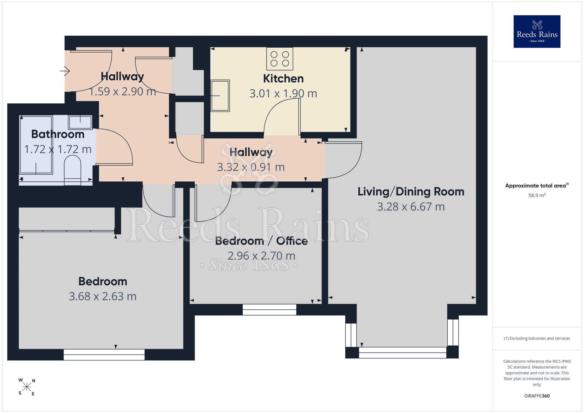 Floorplan of 2 bedroom Flat to rent, Harthill Close, Northwich, Cheshire, CW9