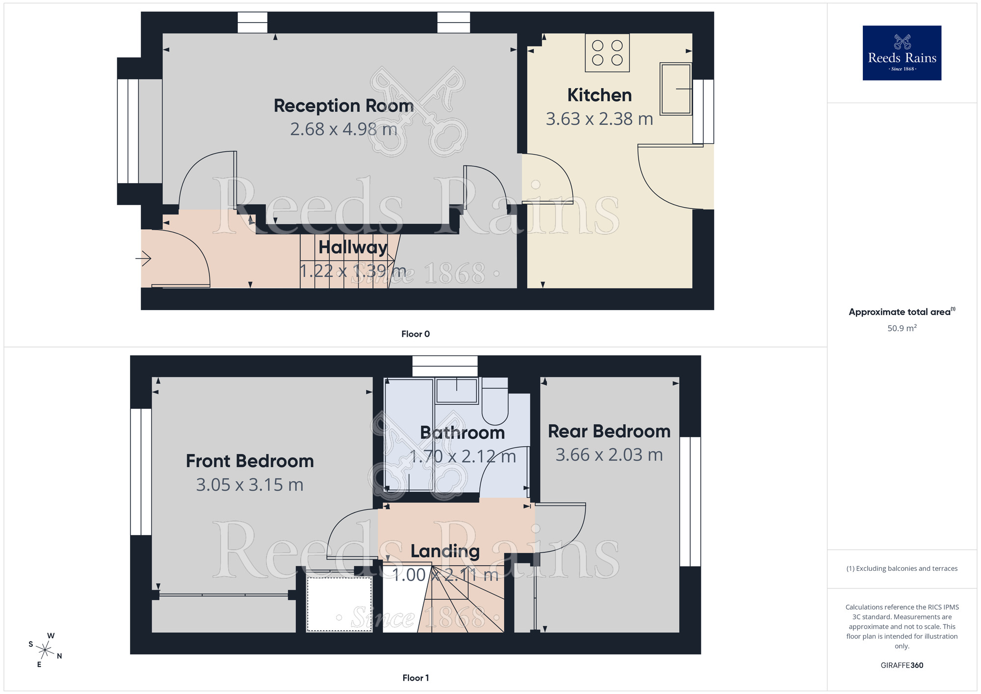 Floorplan of 2 bedroom End Terrace House to rent, Greenfields, Winsford, Cheshire, CW7