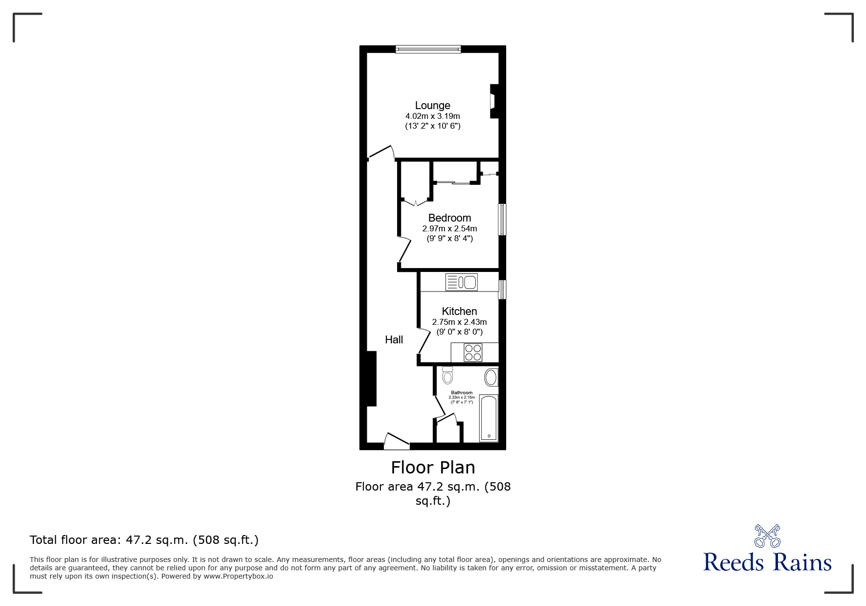 Floorplan of 1 bedroom  Flat for sale, Dalefords Lane, Whitegate, Cheshire, CW8