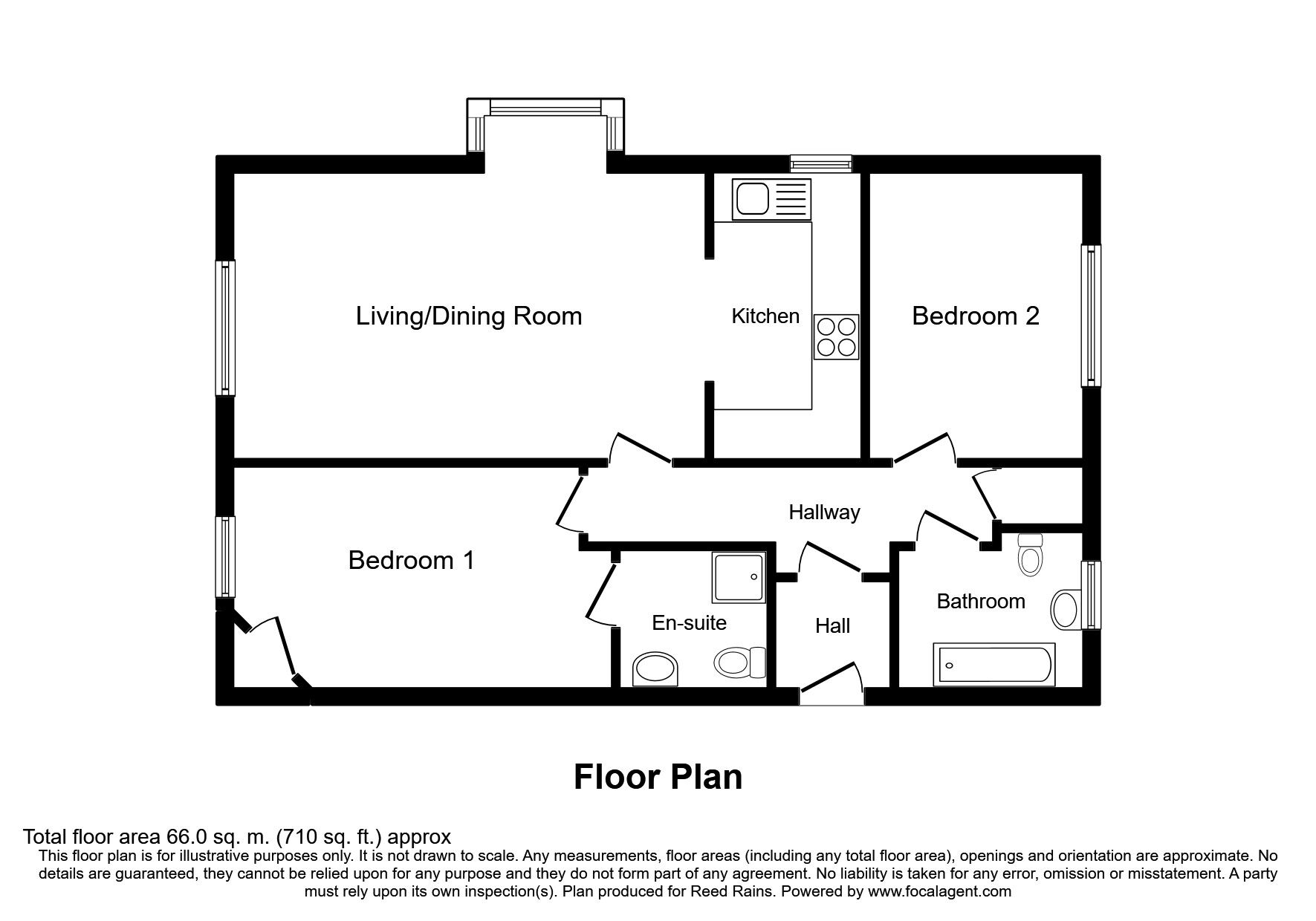 Floorplan of 2 bedroom  Flat for sale, Marine Approach, Northwich, Cheshire, CW8