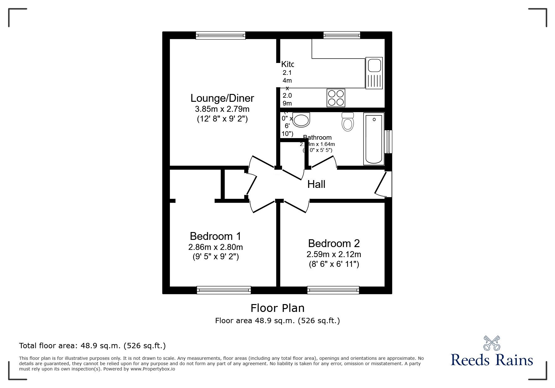 Floorplan of 2 bedroom  Flat for sale, Firdale Road, Northwich, Cheshire, CW8