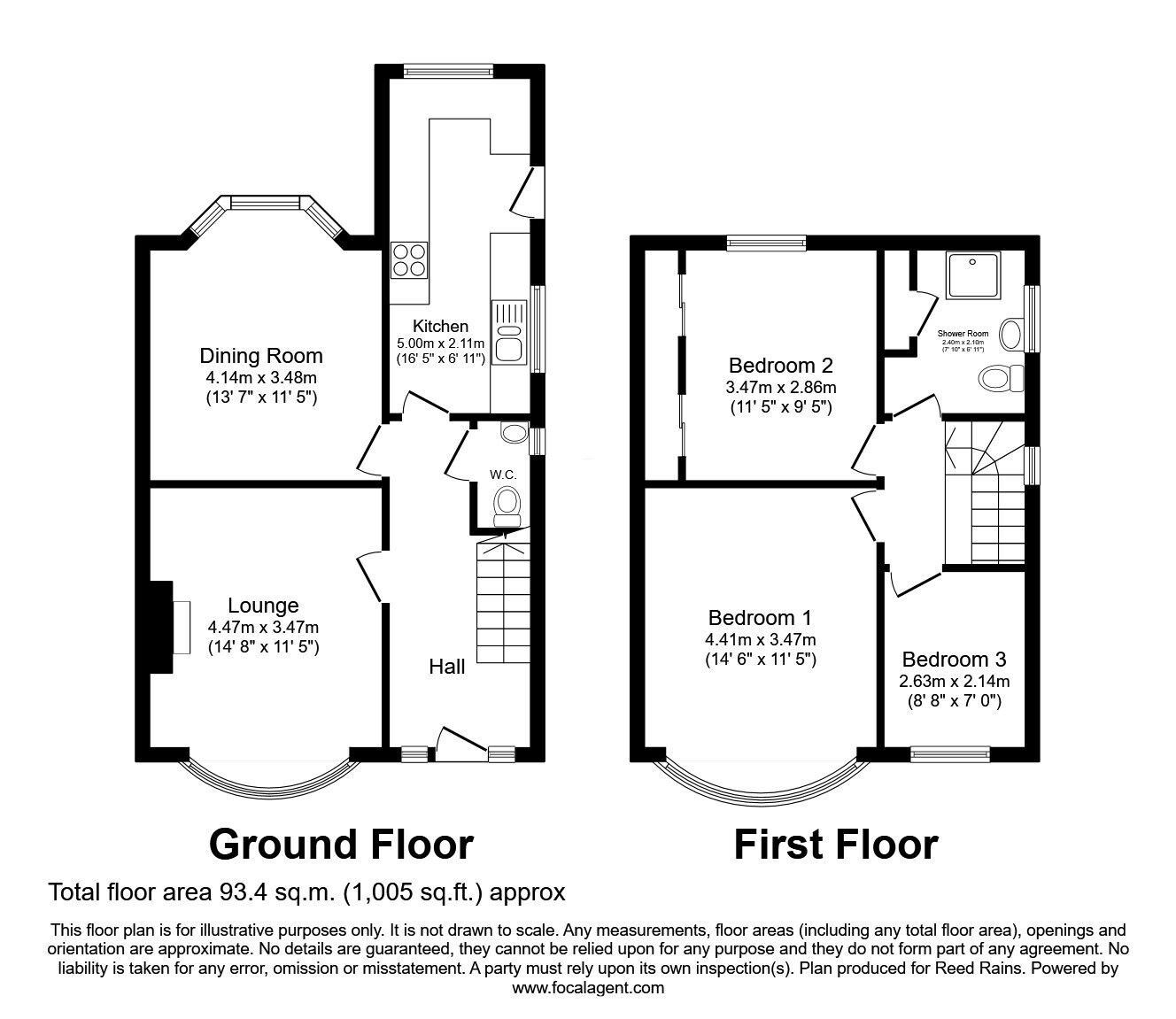Floorplan of 3 bedroom Detached House for sale, Parker Avenue, Hartford, Cheshire, CW8