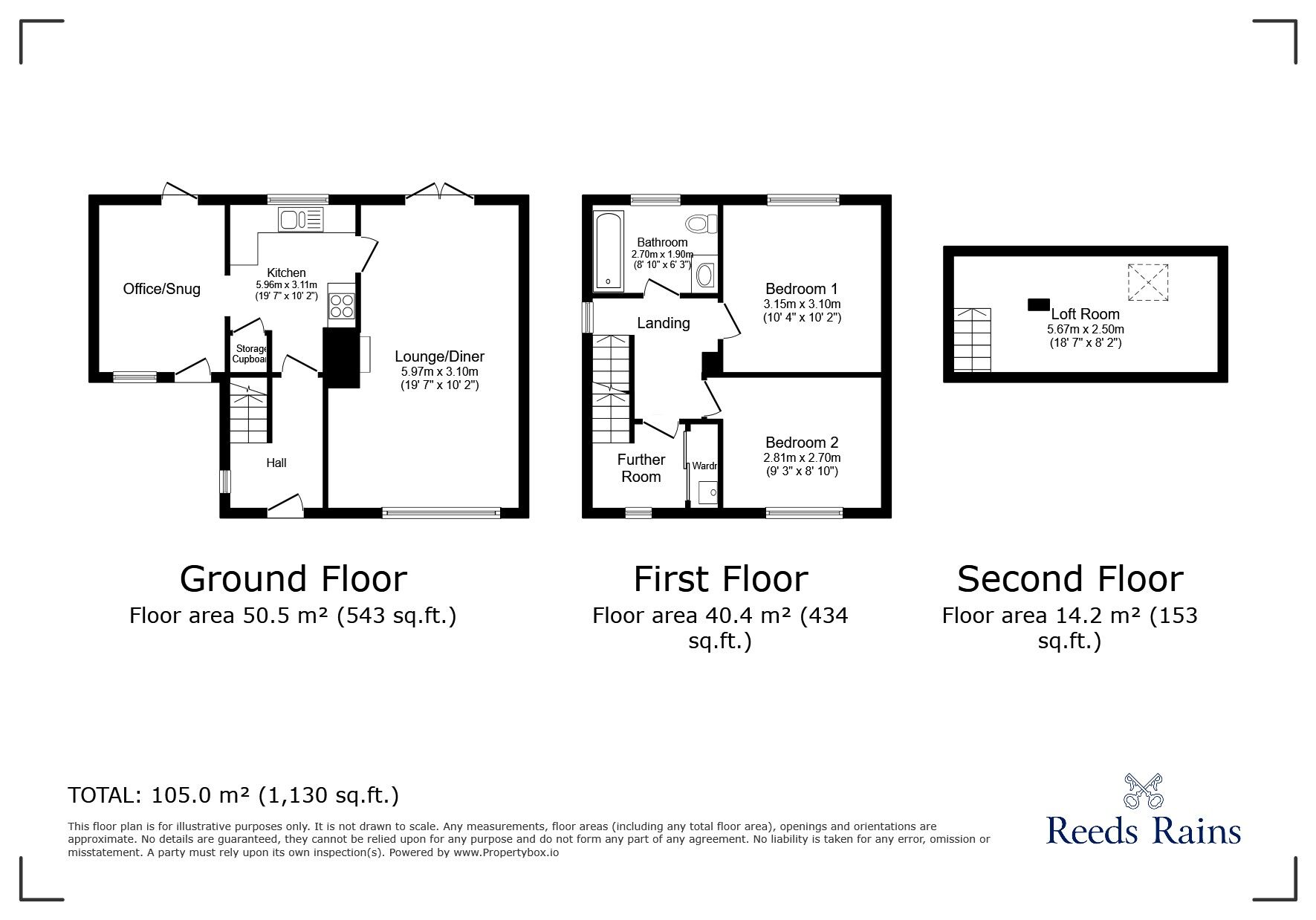 Floorplan of 2 bedroom End Terrace House for sale, Dunham Road, Northwich, Cheshire, CW9