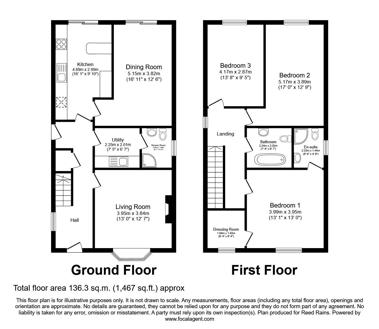 Floorplan of 3 bedroom Detached House for sale, Cross Street, Marston, Cheshire, CW9