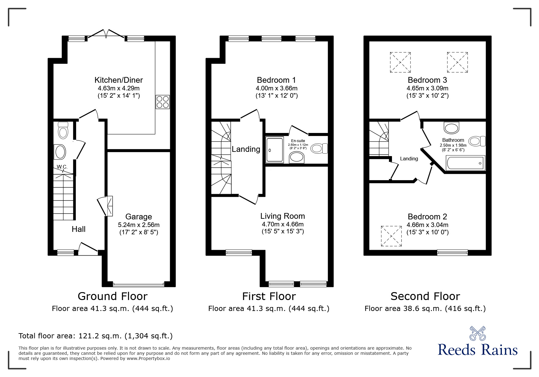 Floorplan of 3 bedroom  House for sale, Blakemere Drive, Northwich, Cheshire, CW9