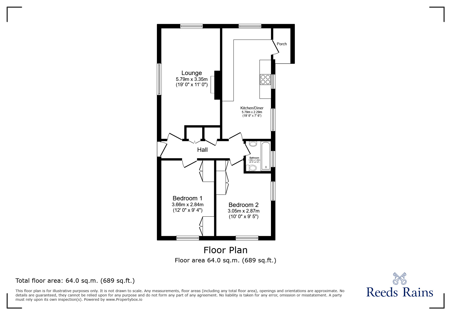 Floorplan of 2 bedroom Detached Property for sale, Crabtree Green Park, Hogshead Lane, Northwich, CW8