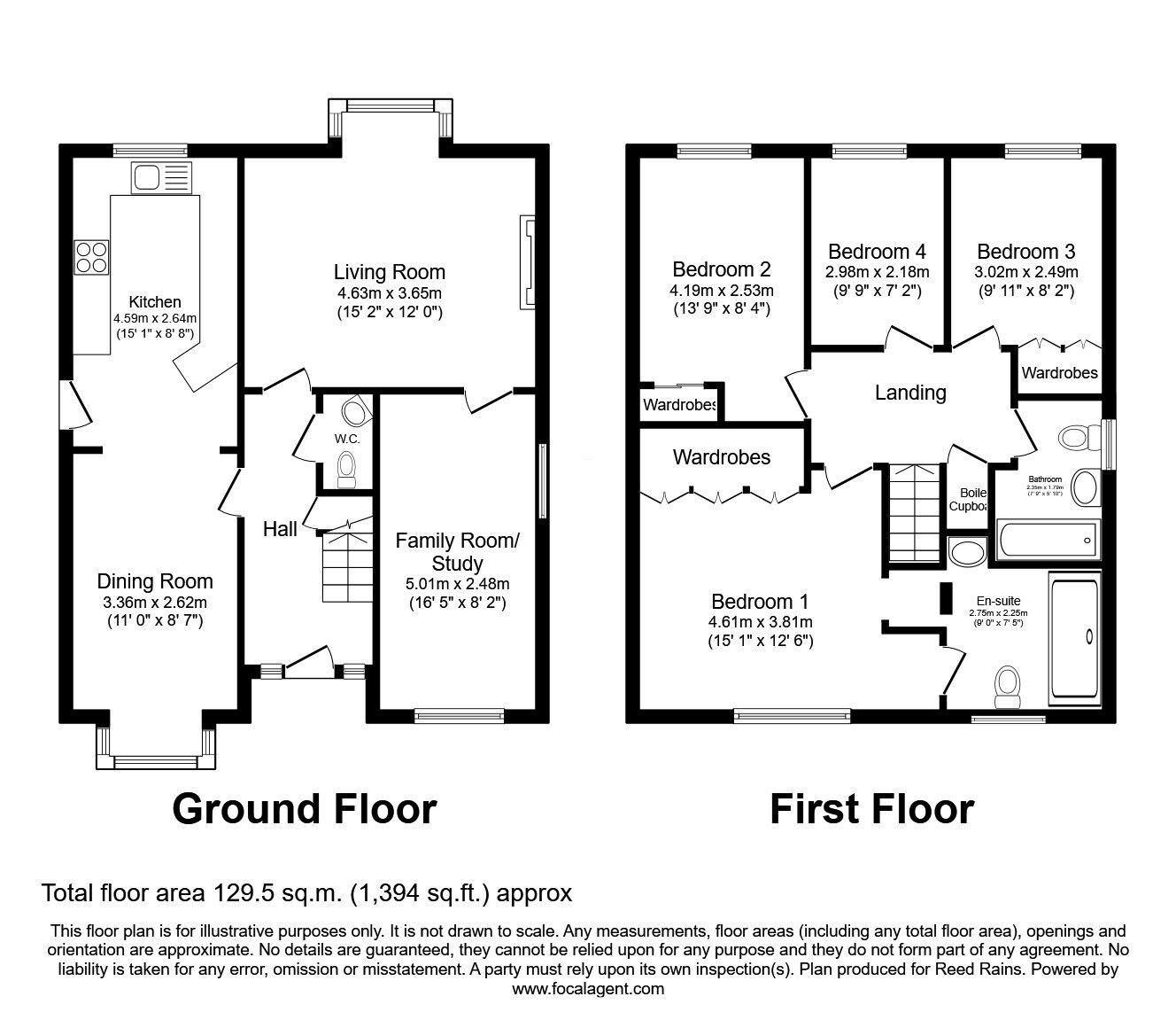 Floorplan of 4 bedroom Detached House for sale, Kensington Way, Northwich, Cheshire, CW9