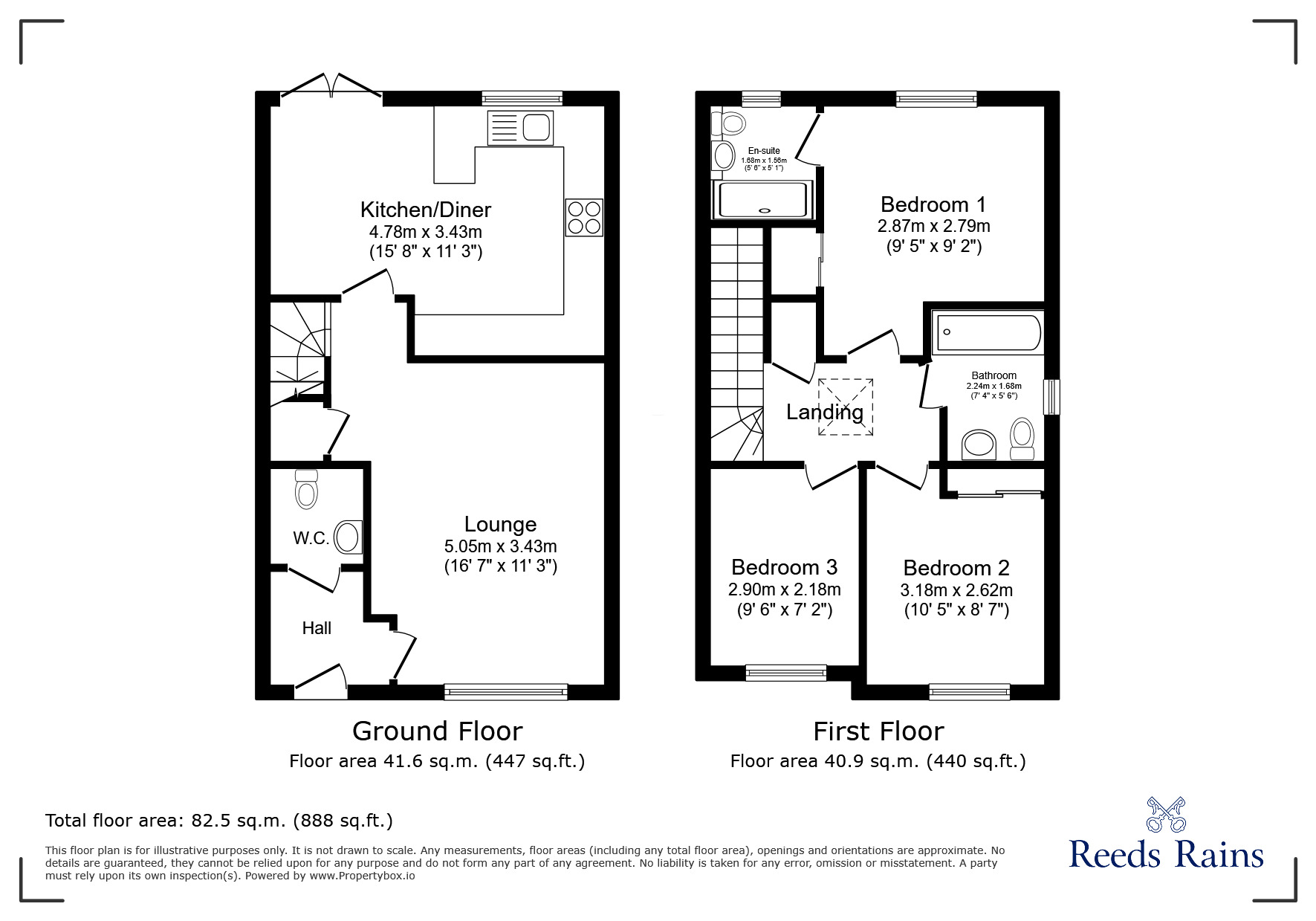 Floorplan of 3 bedroom Semi Detached House for sale, Foxglove Way, Rudheath, Cheshire, CW9